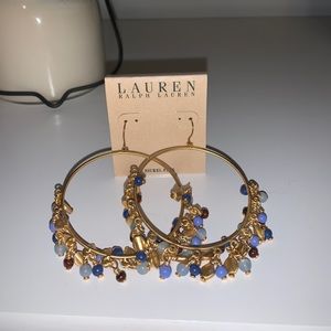 New LAUREN Ralph Lauren Dangle- Hoop Earrings
